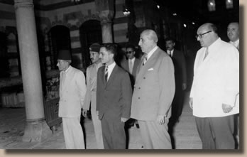 1956 - King Hussein, President Quwwatli, PM Sabri El Assali